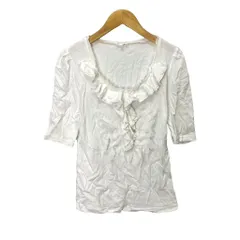 トゥービーシック TO BE CHIC Tシャツ カットソー フリル 半袖 2 ホワイト
