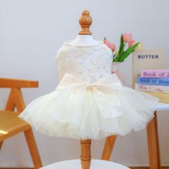 新作きゃんナナ レース＆チュールキャミワンピース イエロー M - メルカリ