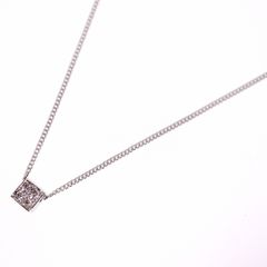 Pt900 ダイヤ0.1ct ひし形ネックレス プラチナ ベゼル - メルカリ