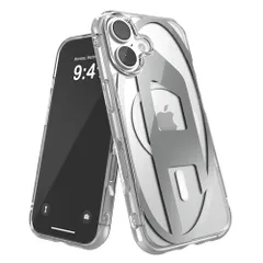 DIESEL FOR SUCCESSFUL LIVING iPhone17と互換性有 スマホケース Dロゴ クリアケース クリア x シルバーロゴｎ