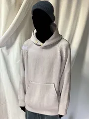 【送料無料】"Auralee" Super fine wool knit foodle (Raglan) 春秋 フーディー オーラリー パーカー ファインウール Niceness ドメブラ デザイナーズ 太畝 日本製のサムネイル