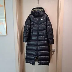 ナイキ ロングダウンジャケット ブラック サイズS