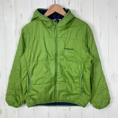 【Kid's 140 グリーン系】 Montbell ( モンベル ) リバーシブル サーマラップ パーカ 化繊ダウン ウェア トップス アウター ジャケット 化繊インサレーション z00056664  化繊インサレーション アウター ジャケット