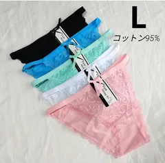 (H381)【L5枚】レディース ショーツ パンツ 綿混 ふんどしパンツ
