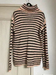 FOREVER 21 ピンク ブラック ストライプ ニット