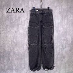 ZARA カーゴデニム エイジング加工 EUR36 USA30 MEX30 - メルカリ