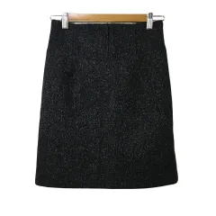 リゼクシー RESEXXY スカート タイト ミニ ウエストゴム ハイウエスト メランジ F 黒 グレー ブラック