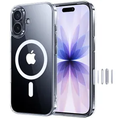 NIMASO iPhone 17 用 ケース 【MagSafe対応・カメラコントロールカバー付き・米軍MIL規格】PC背面 傷つき防止 黄変防止 指紋防止 いPhone17 ケース マグネット搭載 マグセーフ対応 耐衝撃 SGS認証 薄型 ストラップホール 1