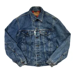 USA製 80s Levi’s 704011 0816 リーバイス 裏地 チェック柄 ネルライナー デニムジャケット Gジャン サイズ36 No.EA222
