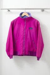 《アウター》80's L.L.Bean ウォームアップジャケット マゼンタ×ライトブルー | ヴィンテージ 古着