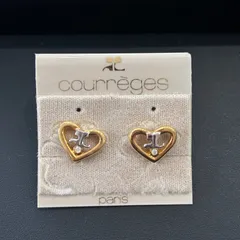 【美品･未使用品】Courreges クレージュ イヤリング ハート ゴールド