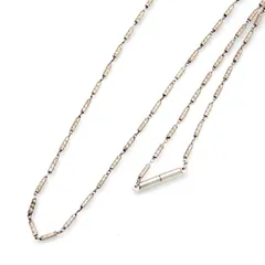 美品 GARDEN OF EDEN ガーデンオブエデン ネックレス 23AW074 cylinder bar&link chain シリンダー バー ツイスト 円柱 SV925  28012075