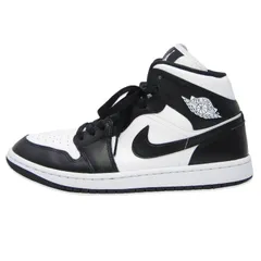 NIKE ナイキ 27cm WMNS AIR JORDAN 1 MID DV0991-101 エアジョーダン1 ミッドカット WHITE/BLACK  18001745
