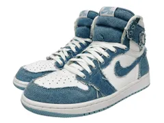NIKE (ナイキ) AIR JORDAN 1 RETRO HIGH OG エア ジョーダン 1 レトロ ハイ デニム スニーカー DM9036-104 27cm US10 ホワイト/ボーダーブルー メンズ/028