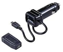 ナポレックス 車用 シガーソケット カーチャージャー iQOS/iPhone/iPad専用 Fizz DCチャージャー ブラック 変換コネクター付 iQOS/iPhone/iPad簡