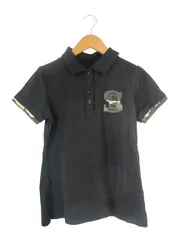 デルソル DELSOL ポロシャツ 半袖 刺繍 迷彩 カモフラージュ サイズS 黒 QQQ