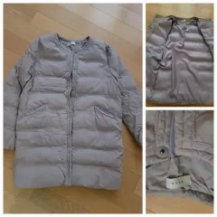 ノーカラー軽量ダウンジャケット