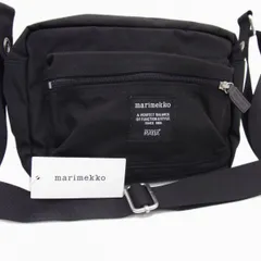 極美品 定価22,000円◇marimekko MY THINGS ショルダーバッグ ブラック クロスボディバッグ マリメッコ マイシングス レディース メンズ