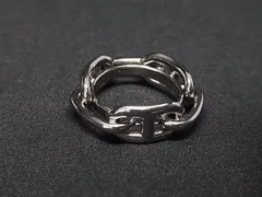 ■新品同様■ HERMES エルメス シェーヌダンクル ルカデ レガート スカーフリング スカーフ留め アクセサリー シルバー系 BS3473