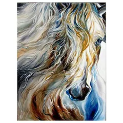 ニューデザイン 5D ダイヤモンドキット、DIYダイヤモンド番号 ラインストーンキット 大人から子どもまで ダイヤモンドアート ダイヤモンドビーズ (ダイナミックホース／40*50cm)