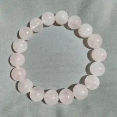 10mm玉　ローズクォーツ　ブレスレット　天然石　ビーズ