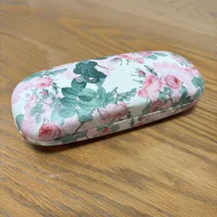メガネケース エレガント薔薇 ローズ 眼鏡ケース ハードタイプ 　ピンク