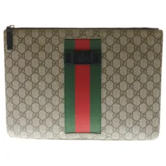 GUCCI (グッチ) GGスプリーム シェリーライン クラッチバッグ セカンドバッグ ベージュ 433655 204990
