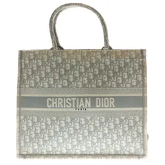 DIOR (ディオール) オブリーク ブックトートバッグ ハンドバッグ ホワイト ミディアム キャンバス