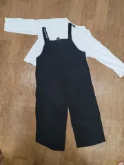 160 LOVE FIFTEEN オーバーオール + 白 長袖Tシャツ セット