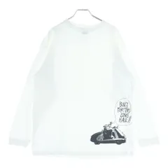 STUSSY (ステューシー) 90～00s 紺タグ LONG HAUL プリント長袖Tシャツ ロングスリーブカットソー ホワイト