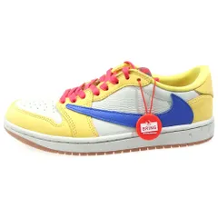 NIKE (ナイキ) ×TRAVIS SCOTT WMNS AIR JORDAN 1 RETRO LOW OG Canary DZ4137-700 トラヴィススコット ウィメンズ エアジョーダン1 ローカットスニーカー US8.5/25.5cm