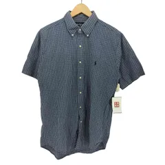 ラルフローレン RALPH LAUREN BLAKE ポニー 刺繍 チェック シアサッカー S/S ボタンダウン シャツ メンズ import：L 