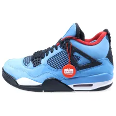 NIKE (ナイキ) ×TRAVIS SCOTT AIR JORDAN 4 RETRO CACTUS JACK 308497-406 トラヴィススコット エアジョーダン 4 ハイカットスニーカー ブルー US9.5/27.5cm