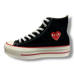 参考上代25300円 未使用 PLAY COMME des GARCONS  × CONVERSE Allstar High オールスター ハイカット スニーカー プレイコムデギャルソン  × コンバース AZ-K124-001 ブラック 27cm