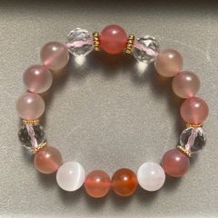 Thida stoneデザインブレス ホワラブムーンストーンサンストーンデザ 