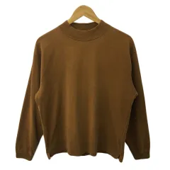 B&Y ユナイテッドアローズ BEAUTY&YOUTH ビューティー&ユース カットソー Tシャツ プルオーバー モックネック 無地 長袖 M 茶 ブラウン