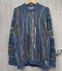 COOGI クージー ヴィンテージ 3Dサマーニット コットン ターコイズ