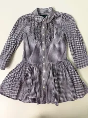 ラルフローレン CHECK LONG ONE PIECE 女の子 キッズ 3T