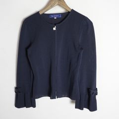 エムズグレイシー ノーカラー ジャケット リボン ダブルジップ