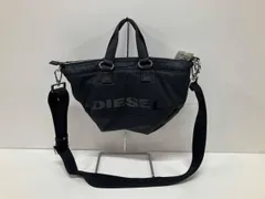 DIESELディーゼル ショルダーバッグ デニム ボア リバーシブルトートバッグ 2wayバッグ ブラック