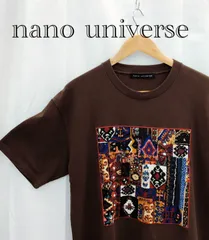 nano universe ナノユニバース 半袖Tシャツ ブラウン M メンズ 672-4124228 M ブラウン  メンズ ファッション