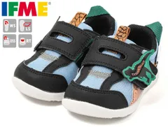 イフミー 20-6307 IFME PARK ベビースニーカー ベビーシューズ ファーストシューズ ベビー靴 運動靴 恐竜くん 軽量 面ファスナー 洗えるインソール 通園 幼稚園 保育園 かっこいい 赤ちゃん 子供 イフミーパーク 靴 ブラック 黒