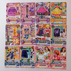 大地のの 夏樹みくる 藤原みやび 服部ユウ 波照間みなみ 荒灘はづき モニカ・キキィ 12枚セットドーリースターフリルスカート エレガントアメジストサンダル ファインストリートスカート ほか ／ アイカツ！ Aikatsu！