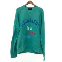 希少 16AW DSQUARED2 クラック加工 前V 後染めスウェット メンズ 