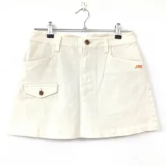 ジャックバニー スカート ライトベージュ×オレンジ 5ポケット 内側インナーパンツ レディース 0(S) ゴルフウェア Jack Bunny