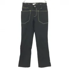 【美品】オークリー パンツ 黒×イエロー ステッチ ストレッチ  メンズ 31 ゴルフウェア Oakley