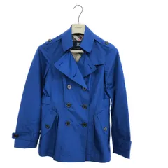 美品 BURBERRY LONDON バーバリーロンドン ショートトレンチ コート サイズ:38  ブルー  レディース 　241005004769