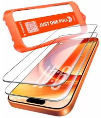 ◆TORRAS フィルム For iPhone 17 Pro ガラスフィルム 航空宇宙ガラス 周り浮きゼロ 9H+硬度 米軍MIL規格 全面保護 10倍強化 極細ベゼル対応 ラウンドエッジ 超簡単貼り付け ワンプル(Just One Pull 7e1a82b7