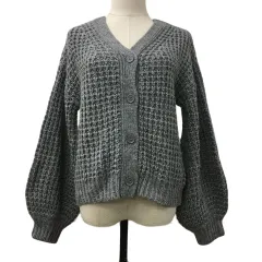 チャオパニック ティピー CIAOPANIC TYPY カーディガン ニット Vネック ローゲージ 長袖 ONE グレー