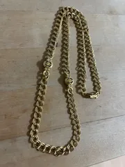 正規品　ジバンシー　ロング　チェーン　ネックレス　ヴィンテージ　ラインストーン付き